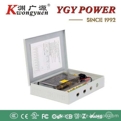 100V-240V Metal Case Adapter 12V 10A 120W CCTV 9-Channel Centralized Switching Mode Open Frame Power Supply